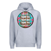 Heather Grey teacher vibe earrings Premium Hoodie - BundleAndBundleShop