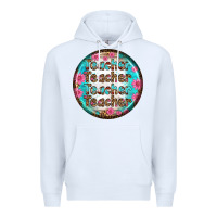 White teacher vibe earrings Premium Hoodie - BundleAndBundleShop