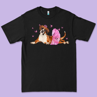 Boxer Dog With Tutu Premium Tee Designed By Lillyallendesigns