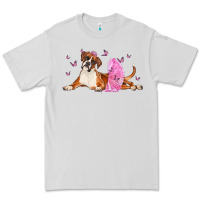Dove Grey boxer dog with tutu Premium Tee - LillyAllenDesigns