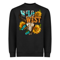 Black Western Wild West Rodeo Heavyweight Sweatshirt - BundleAndBundleShop