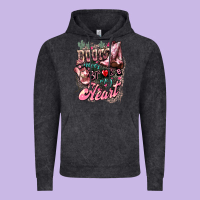 Boots Never Broke My Heart Vintage Hoodie Designed By Howdyjamesfarm