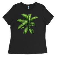 Black Dumb Cane Ladies Tee - LillyAllenDesigns