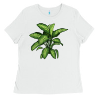 White Dumb Cane Ladies Tee - LillyAllenDesigns