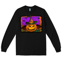 Black jack o' lantern pumpkin Long Sleeve Tee - Jasminsmagicworld