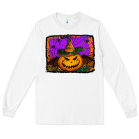 White jack o' lantern pumpkin Long Sleeve Tee - Jasminsmagicworld