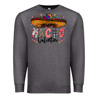 Charcoal Heather festive sombrero and nacho art Premium Sweatshirt - CowhideDigitalArt