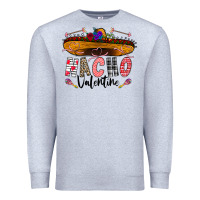 Heather Grey festive sombrero and nacho art Premium Sweatshirt - CowhideDigitalArt