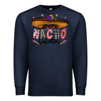 Navy festive sombrero and nacho art Premium Sweatshirt - CowhideDigitalArt