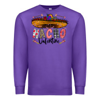 Purple festive sombrero and nacho art Premium Sweatshirt - CowhideDigitalArt