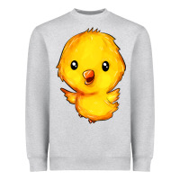 Heather Grey chick Heavyweight Sweatshirt - FaDigitalArtStudio