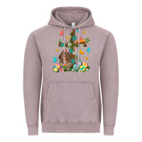 Vintage Zinc Western Rabbit with Cross Easter Day Vintage Hoodie - HowdyJamesFarm
