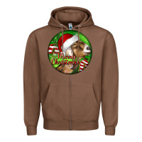 Chestnut Nubian Goat Christmas Zipper Hoodie - LillyAllenDesigns