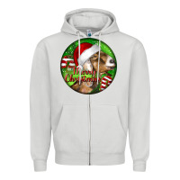Dove Grey Nubian Goat Christmas Zipper Hoodie - LillyAllenDesigns