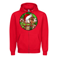 Red Nubian Goat Christmas Zipper Hoodie - LillyAllenDesigns