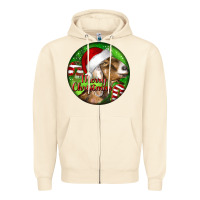 Sandshell Nubian Goat Christmas Zipper Hoodie - LillyAllenDesigns