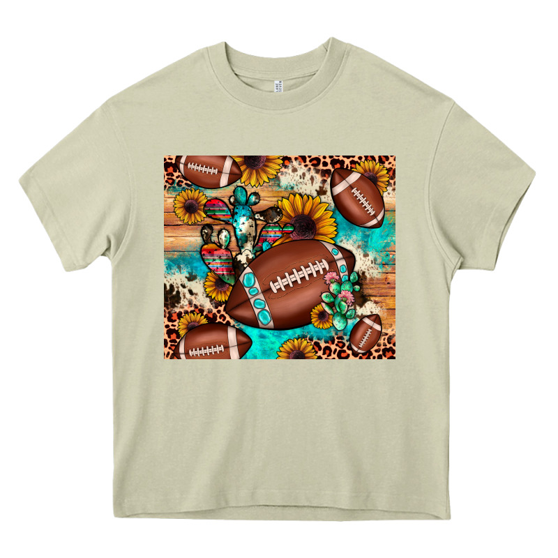 Football Cactus Sunflower Heavy Core Tee by JahusDesignShop | Teevron