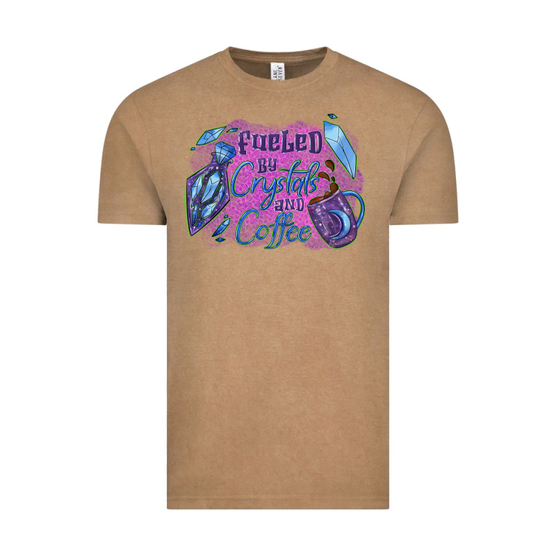 Fueled By Crystals And Coffee Halloween Vintage Tee by NancyCooperArtShop | Teevron