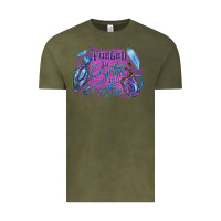 Vintage Olive Fueled by crystals and coffee halloween Vintage Tee - NancyCooperArtShop