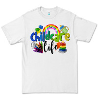 White Childcare Life Premium Tee - LillyAllenDesigns