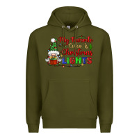 Army Green my favorite color is christmas lights Premium Hoodie - BundleAndBundleShop
