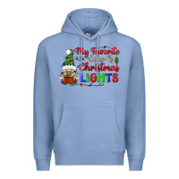 Colony Blue my favorite color is christmas lights Premium Hoodie - BundleAndBundleShop