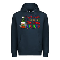 Navy my favorite color is christmas lights Premium Hoodie - BundleAndBundleShop
