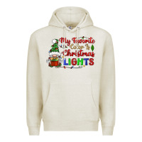 Oatmeal Heather my favorite color is christmas lights Premium Hoodie - BundleAndBundleShop