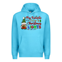 Ocean Blue my favorite color is christmas lights Premium Hoodie - BundleAndBundleShop