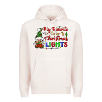 Pale Pink my favorite color is christmas lights Premium Hoodie - BundleAndBundleShop