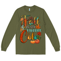Army Green fall is my favorite color Long Sleeve Tee - CowGirlArtShop