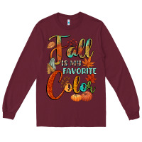 Burgundy fall is my favorite color Long Sleeve Tee - CowGirlArtShop