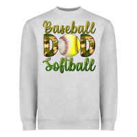 Heather Grey Baseball Dad Softball Heavyweight Sweatshirt - BundleAndBundleShop