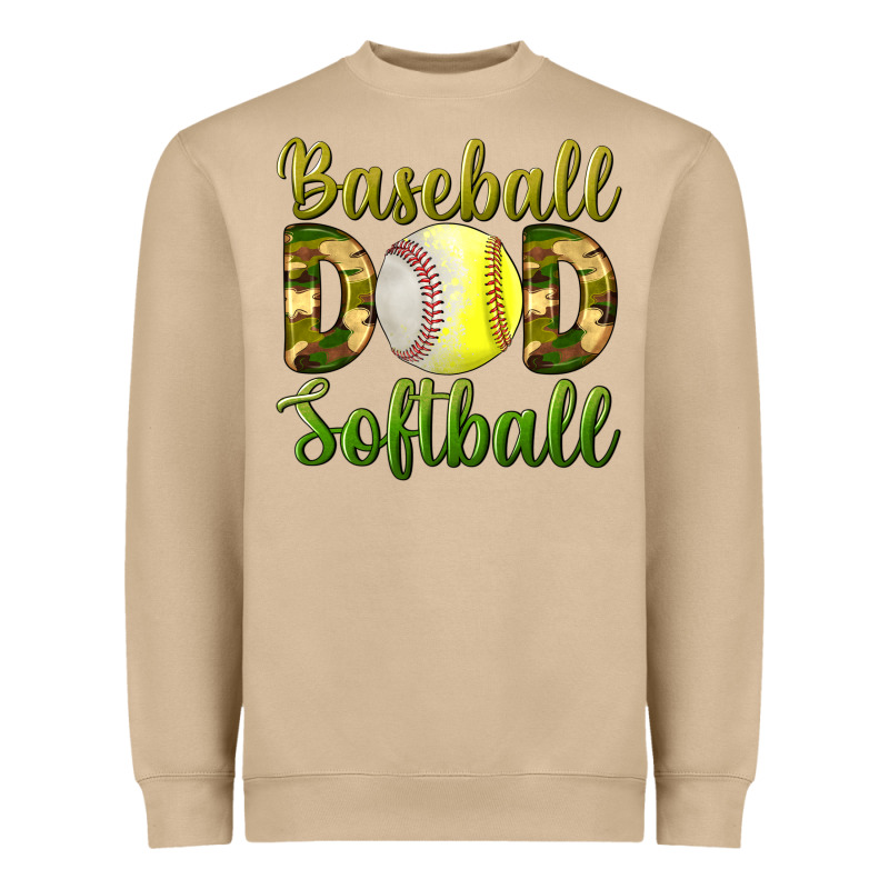 Baseball Dad Softball Heavyweight Sweatshirt by BundleAndBundleShop | Teevron