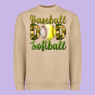 Baseball Dad Softball Heavyweight Sweatshirt Designed By Bundleandbundleshop