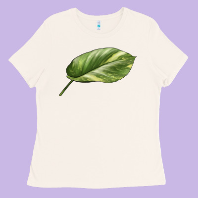 Golden Pothos Leaf Ladies Tee Designed By Lillyallendesigns
