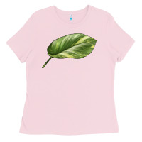 Bubblegum Pink Golden Pothos Leaf Ladies Tee - LillyAllenDesigns