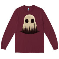 Burgundy forrest ghost Long Sleeve Tee - lanVoArt