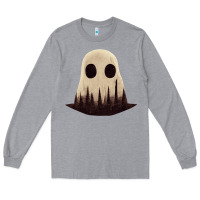 Heather Grey forrest ghost Long Sleeve Tee - lanVoArt