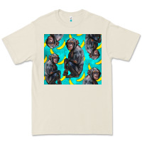 Bone Chimpanzee And Banana Premium Tee - LillyAllenDesigns