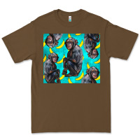Cacao Chimpanzee And Banana Premium Tee - LillyAllenDesigns