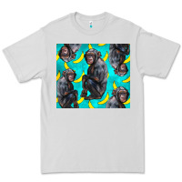 Dove Grey Chimpanzee And Banana Premium Tee - LillyAllenDesigns