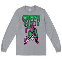 Heather Grey green goblin Long Sleeve Tee - lanVoArt