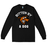 Black bitten by a dog angry dog bite funny gift Long Sleeve Tee - lanVoArt