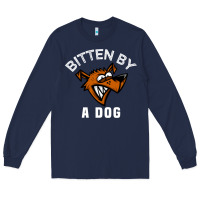 Navy bitten by a dog angry dog bite funny gift Long Sleeve Tee - lanVoArt