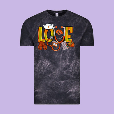Thanksgiving Love Nurse Vintage Tee Designed By Nancycooperartshop