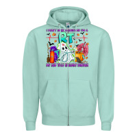 Seafoam respiratory therapist halloween humor Zipper Hoodie - CowhideDigitalArt