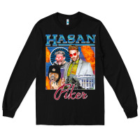 Black hasan piker t shirts gift for fans for men and women gift mother day f Long Sleeve Tee - lanVoArt