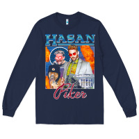 Navy hasan piker t shirts gift for fans for men and women gift mother day f Long Sleeve Tee - lanVoArt