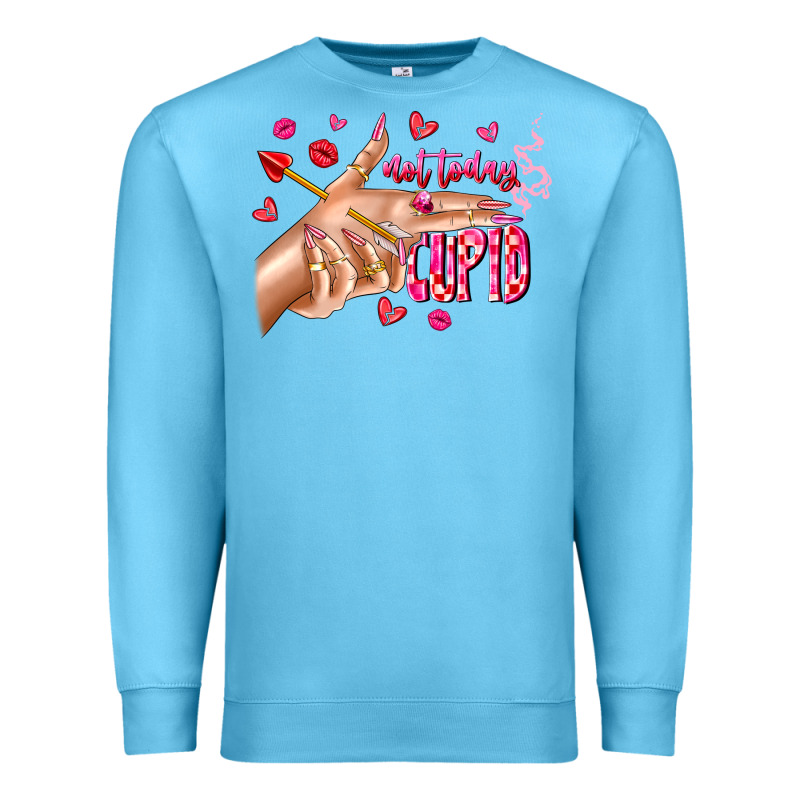 Not Today Cupid Premium Sweatshirt by CowhideDigitalArt | Teevron